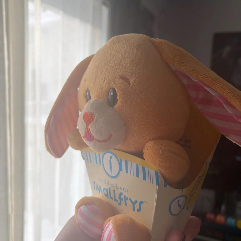 Build-A-Bear Smallfrys Tan and Pink Bunny Plush - Picture 7 of 9